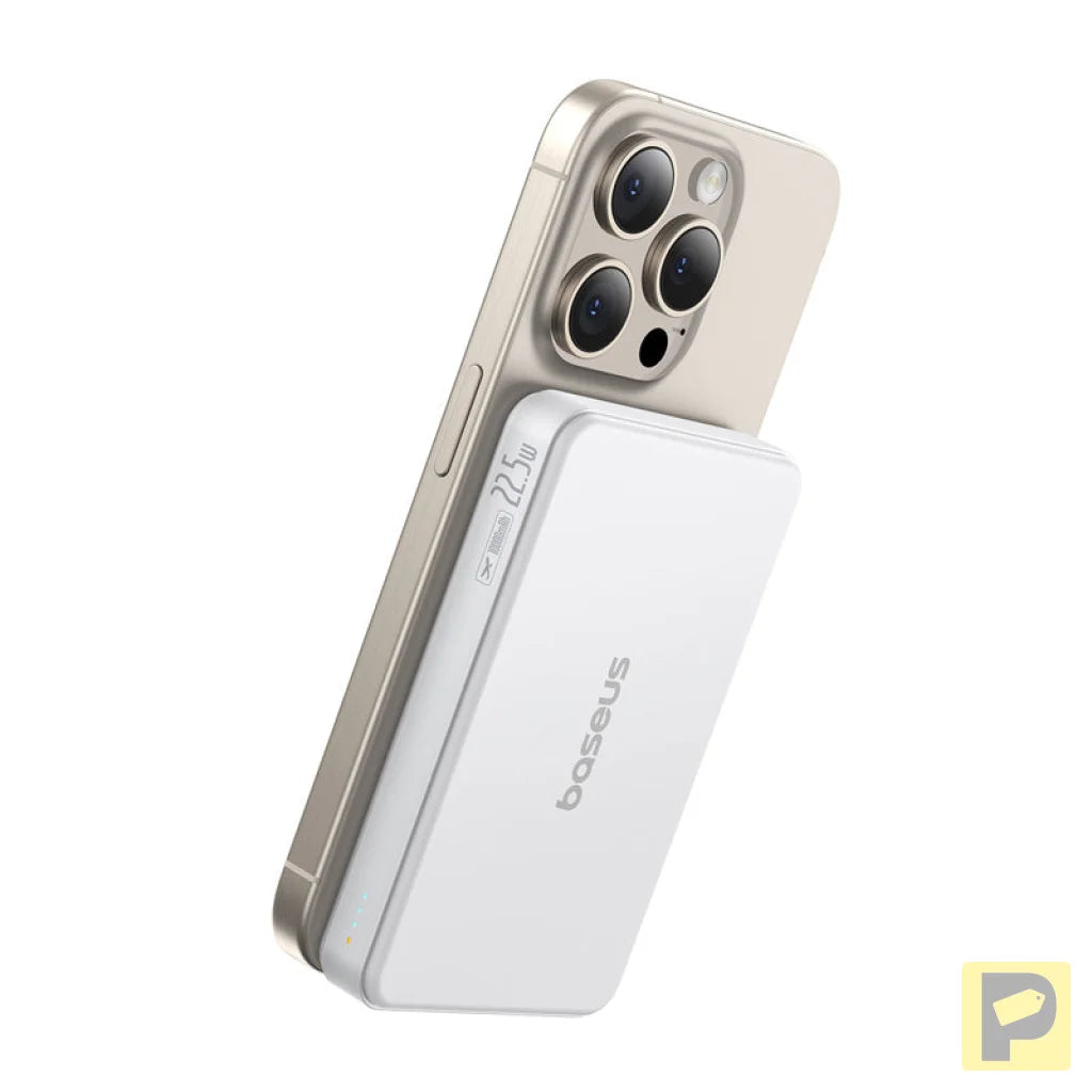 Baseus Airpow2 Qi2 magnetic powerbank 10000mAh 22.5W (white)