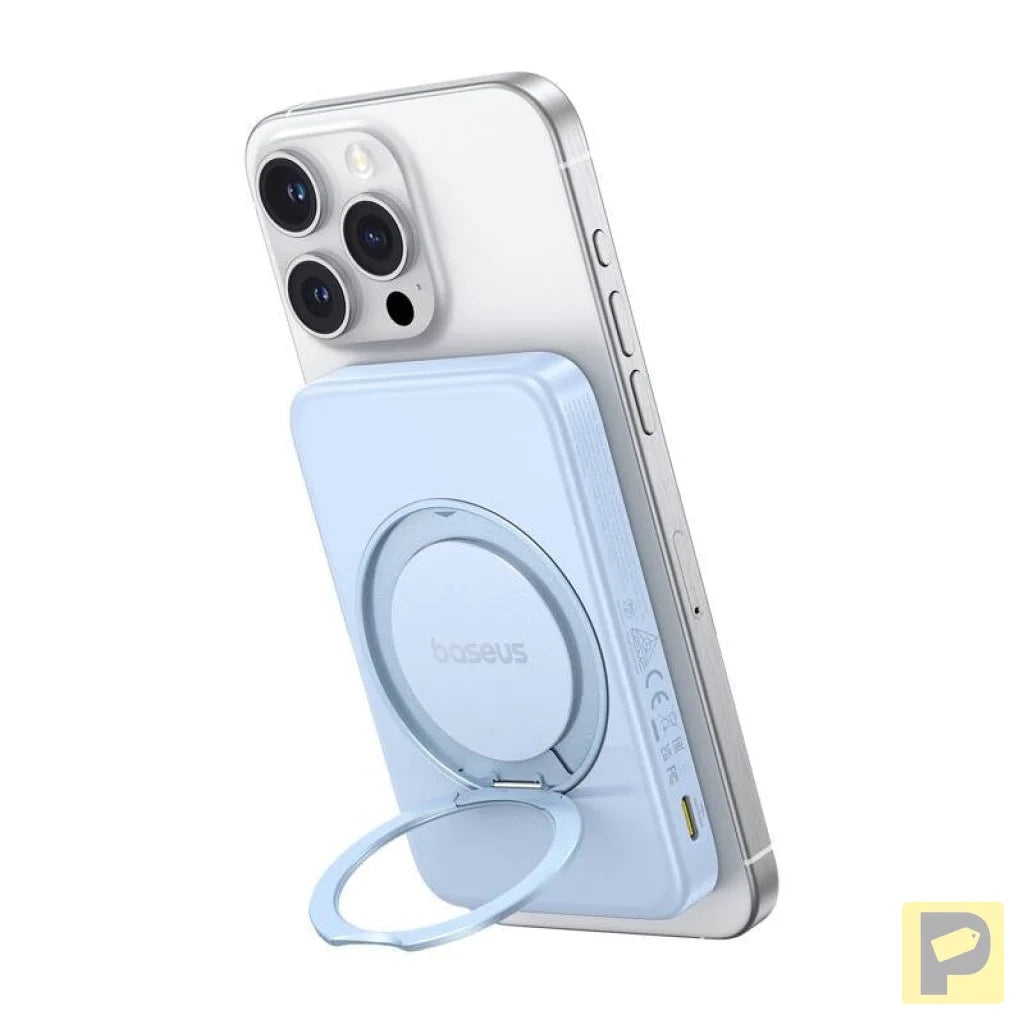 Baseus powerbank with stand PicoGo Qi2 5000mAh 20W (blue)