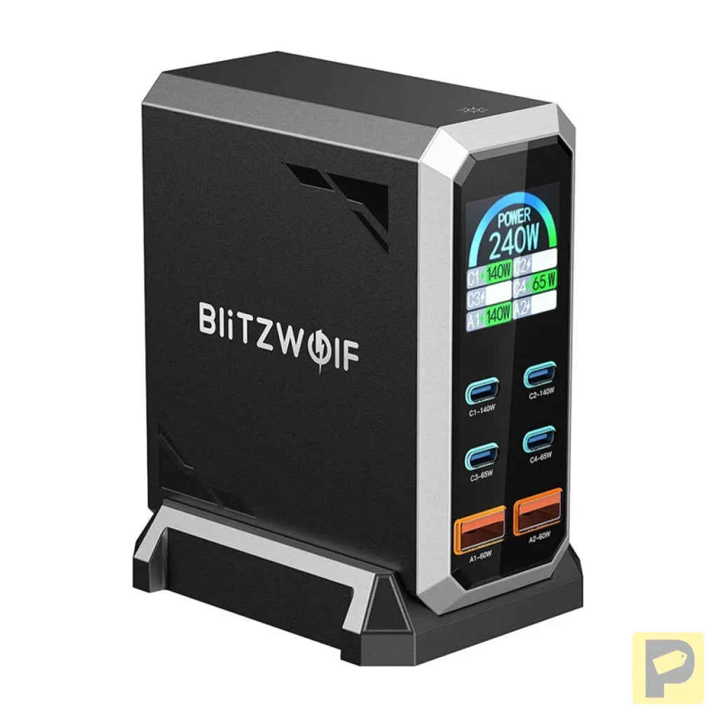 Blitzwolf BW-S31 2xUSB-A, 4xUSB-C, PD, 240W network charger.