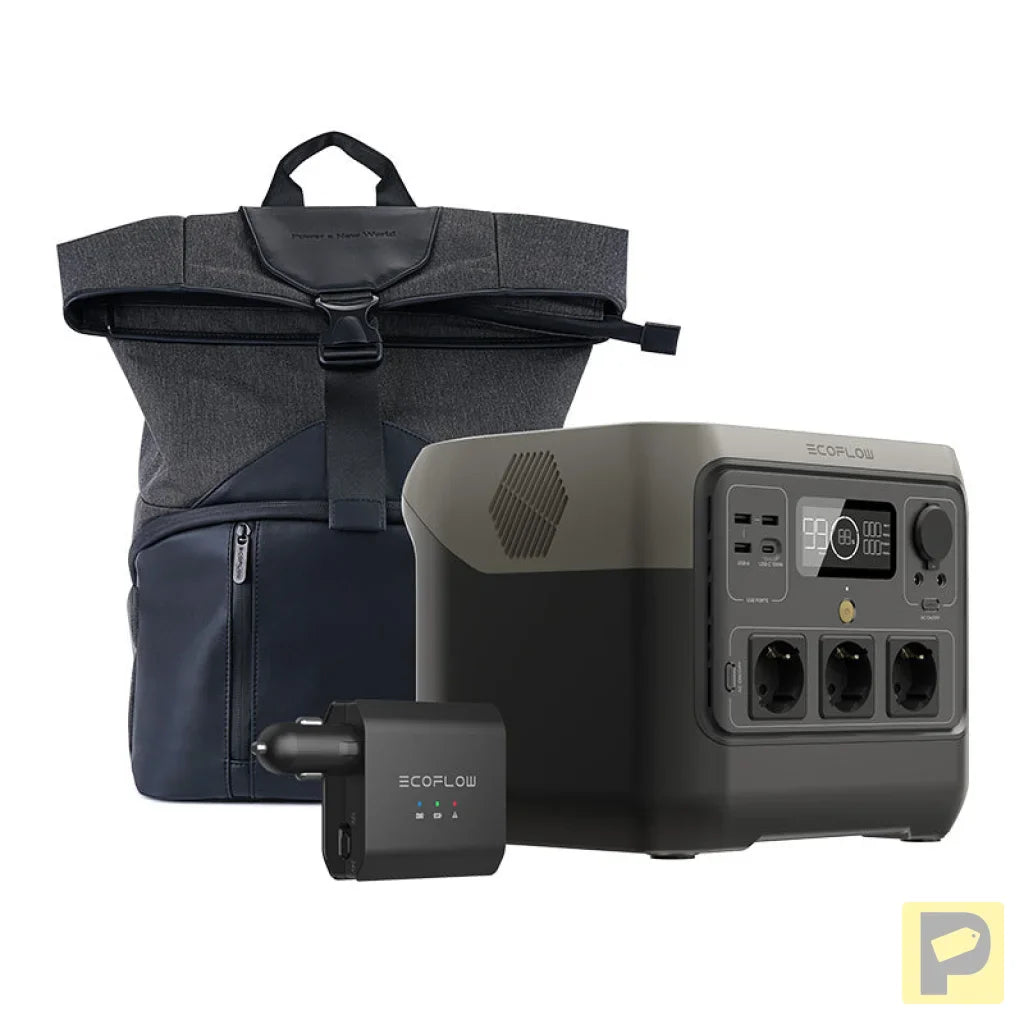 Bundle EcoFlow River 2 Pro + Smart car battery charger + Carrying bag