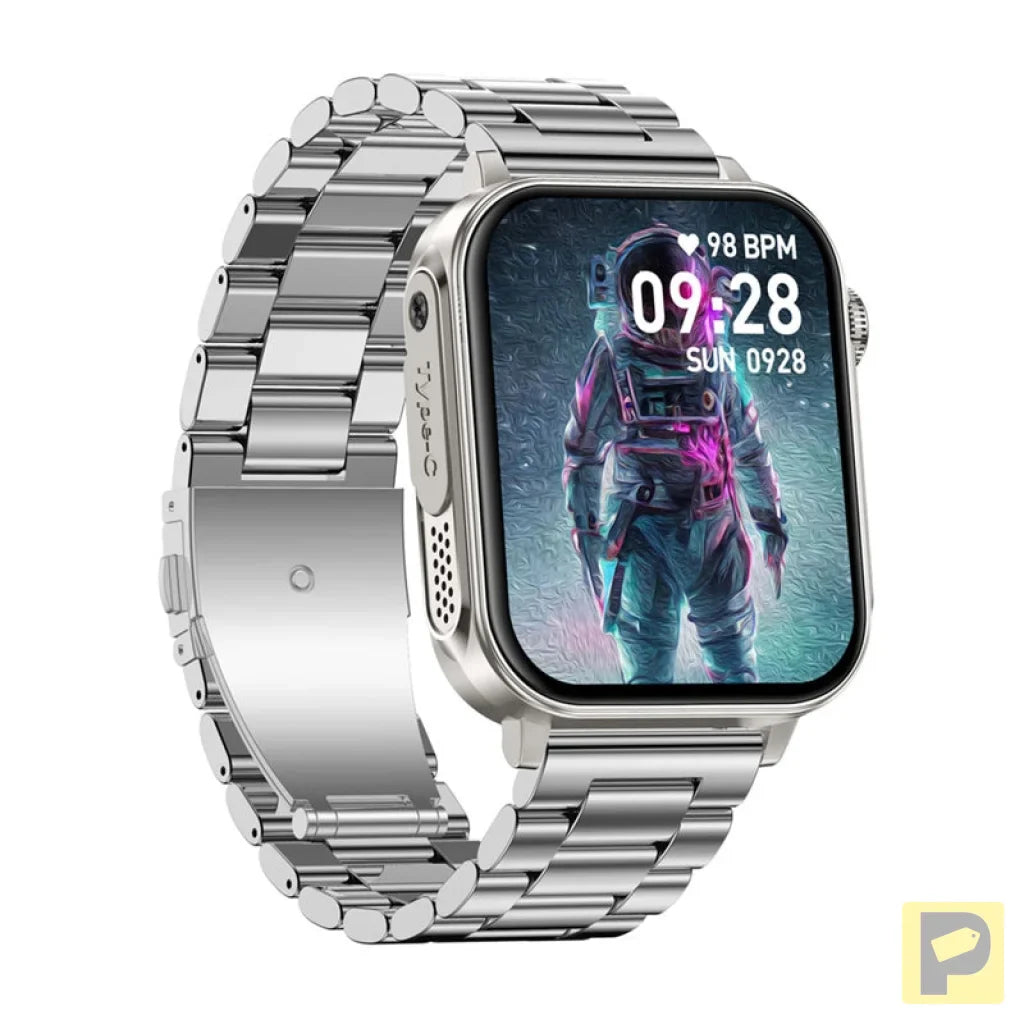 Colmi P80 smartwatch (steel and silver)