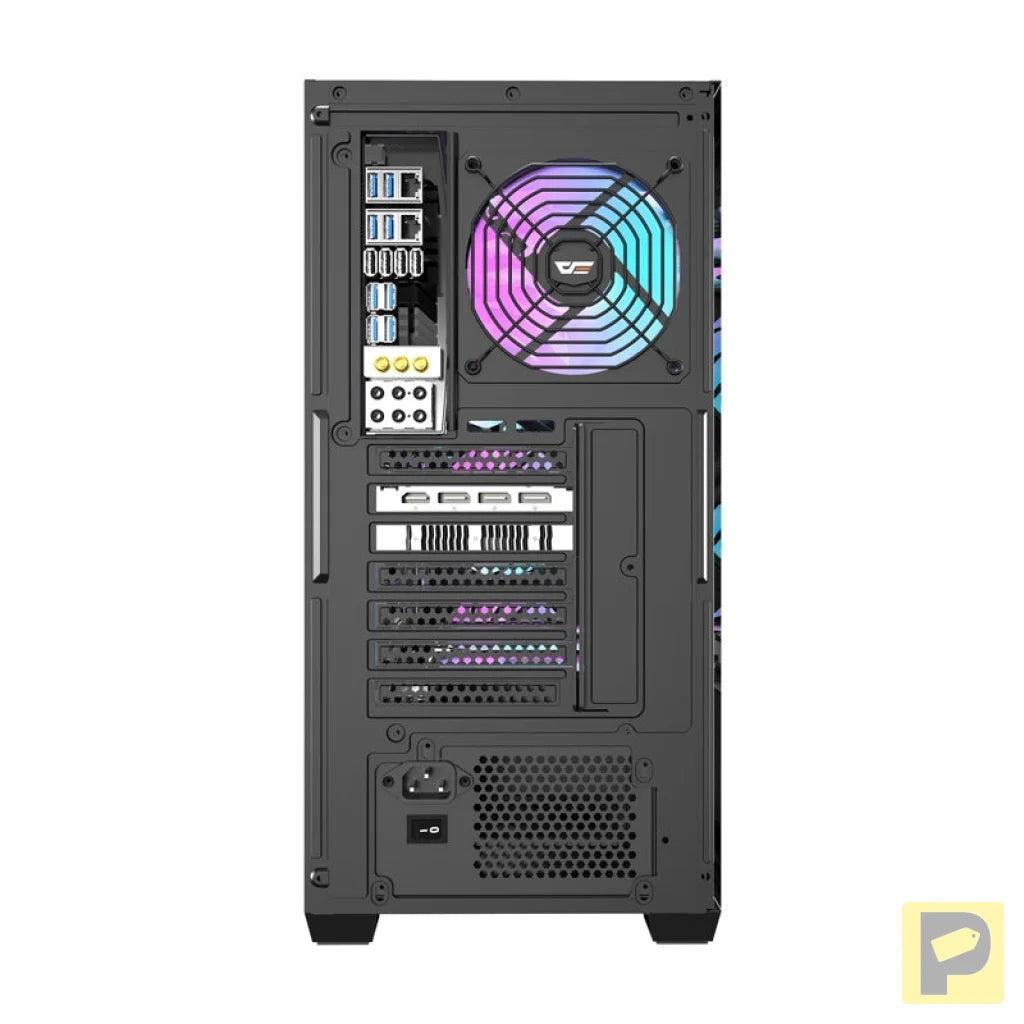 Darkflash DS900WD computer case (black) + 4 fans