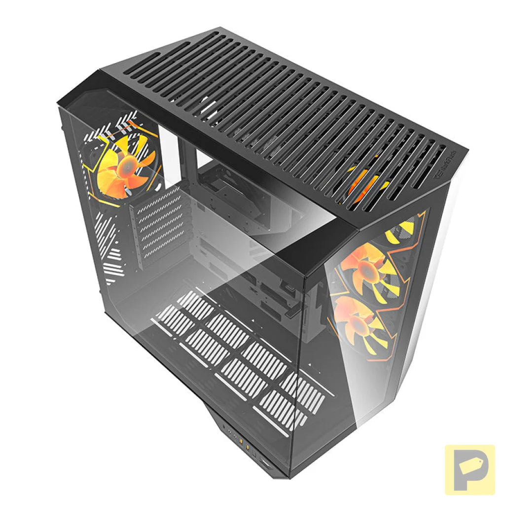 Darkflash DY470 computer case (black) + 4 fans + GPU bracket