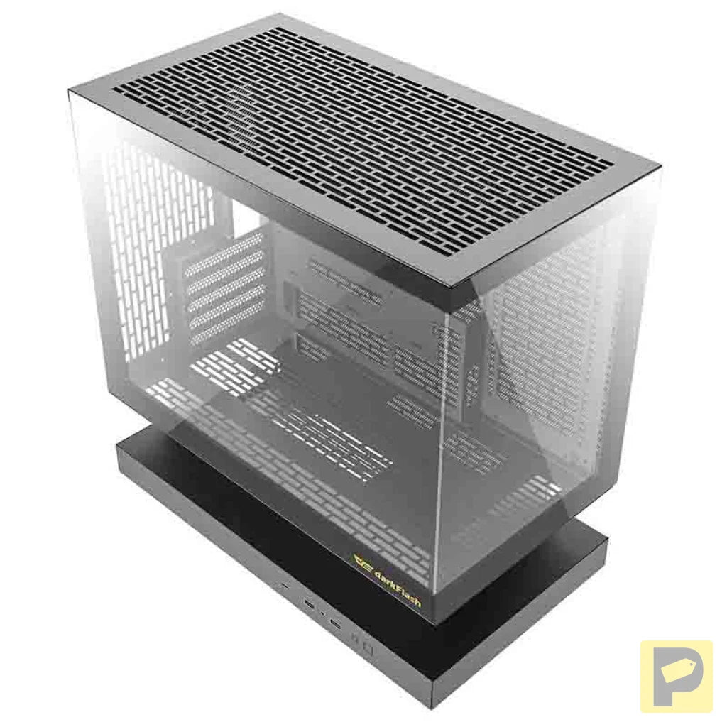 Darkflash F1 computer case (Black) + 6 ARGB fans