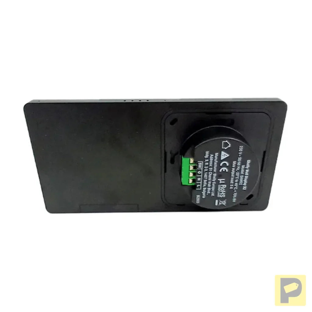 Dual Control Panel Shelly Wall Display X2 WiFi/BLU (black) + BLU H&T