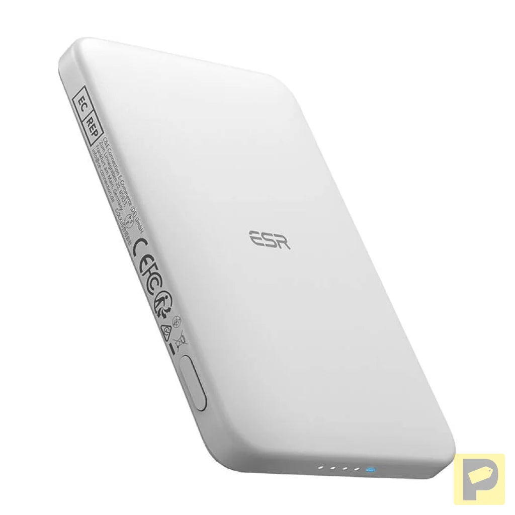 ESR Qi2 MagSlim 5000 mAh magnetic powerbank (white)