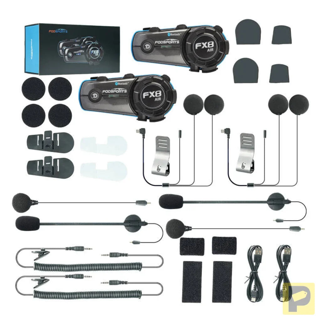 Fodsports FX8 Air motorcycle intercom two-pack (black)
