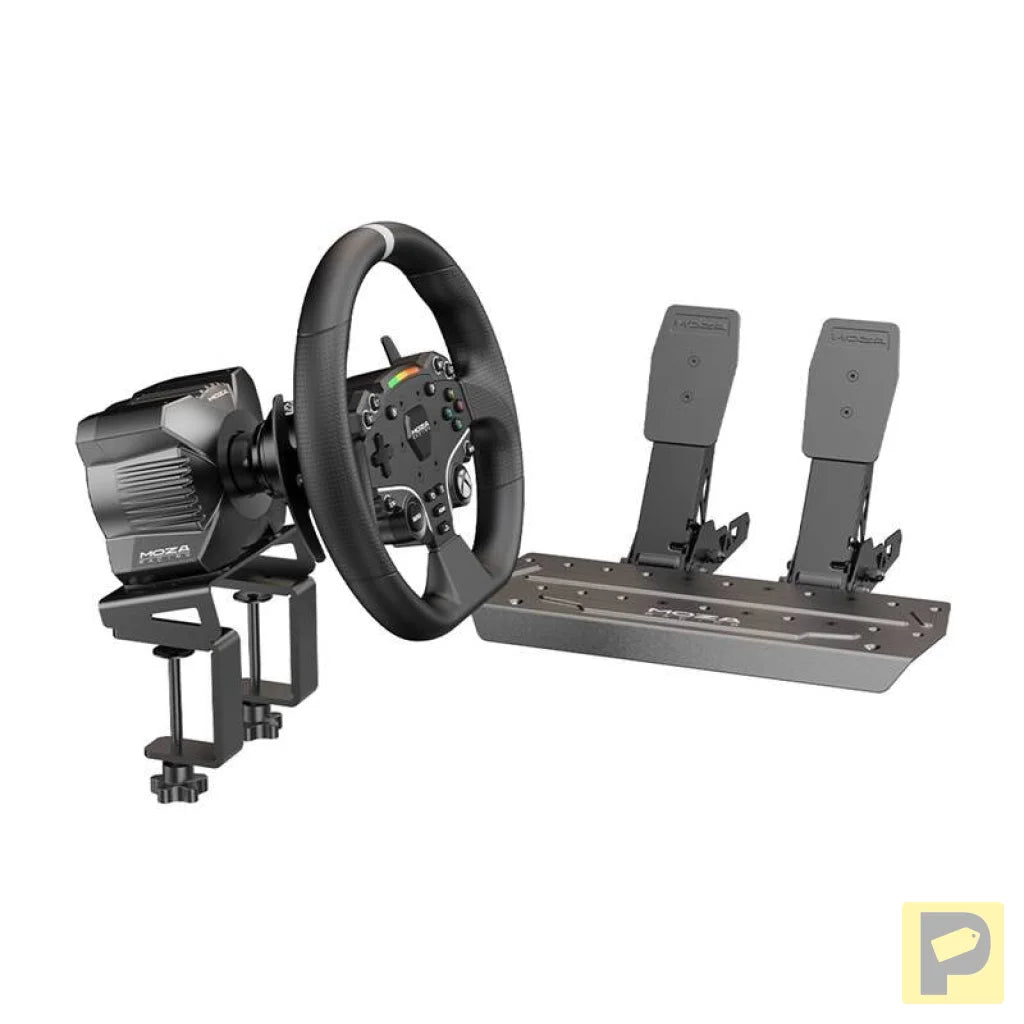 Gaming set - R3 base + ES steering wheel + SRP-Lite pedals + Moza Racing R3 RS053 clamps (X-BOX, PC)