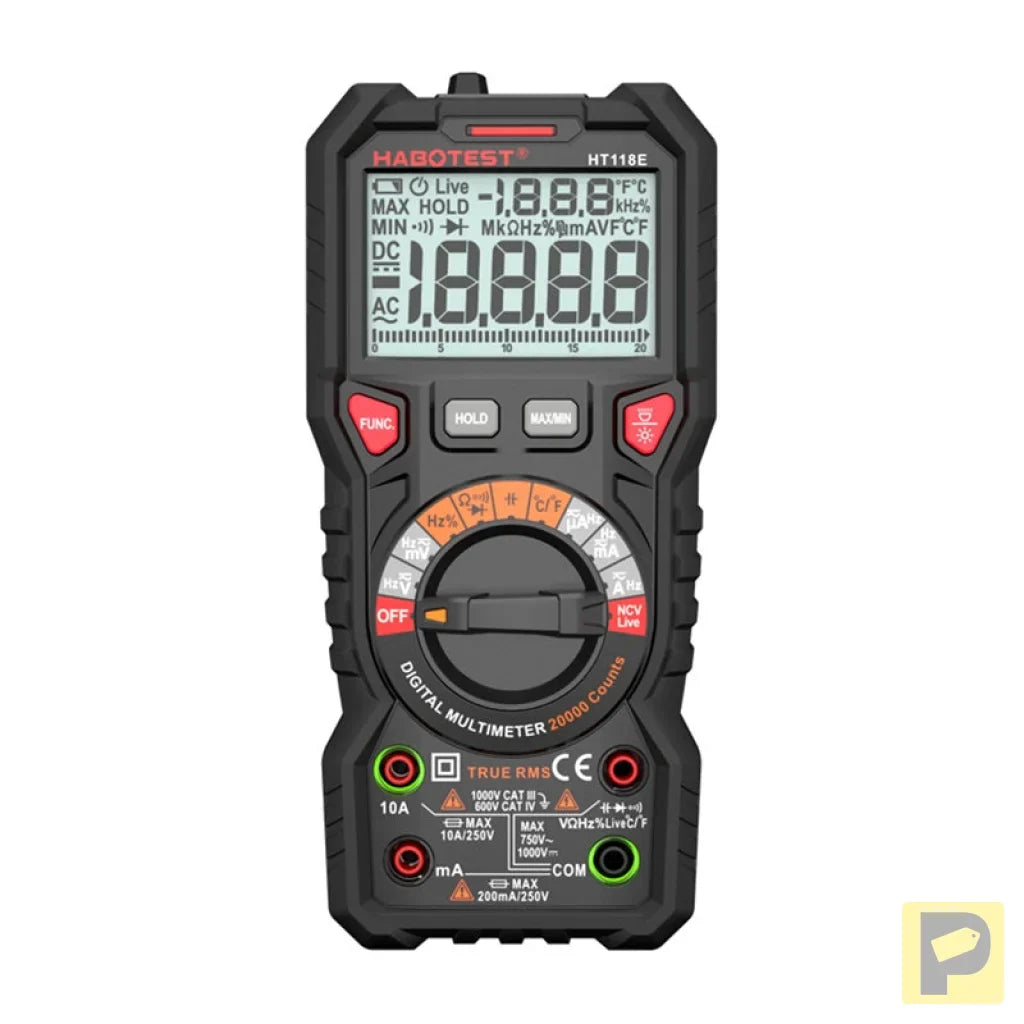 Habotest HT118E Universal Digital Multimeter True RMS NCV