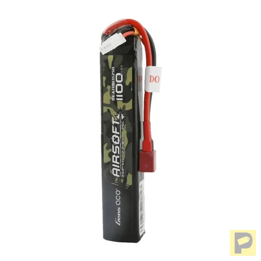 Lipo Gens ace 25C 1100mAh 3S1P 11.1V Airsoft Gun battery with T-plug