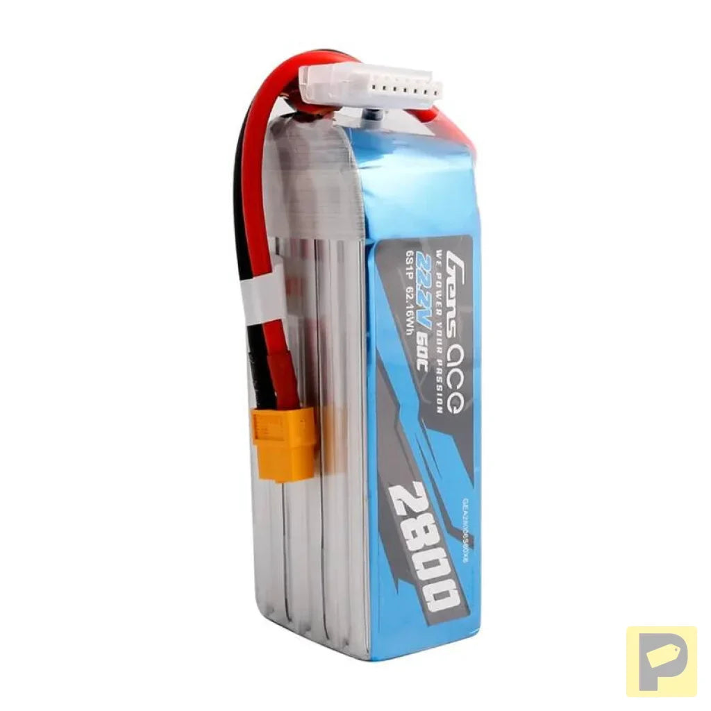 Lipo Gens ace 2800mAh 22.2V 60C 6S1P battery with XT60 connector