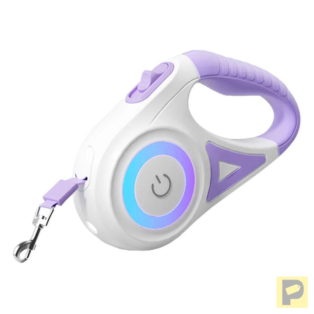 Rojeco 5m LED automatic leash (purple)