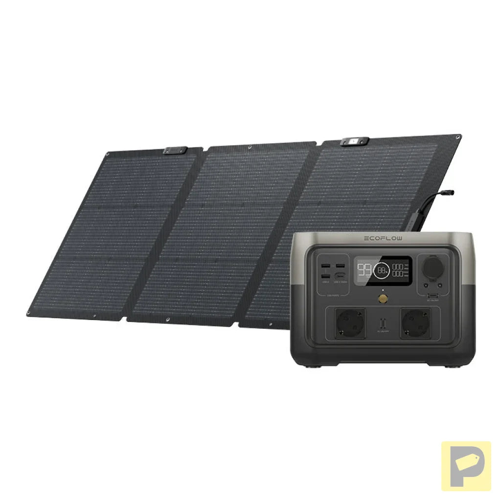 Set: EcoFlow River 2 Max power station + 160W photovoltaic panel.
