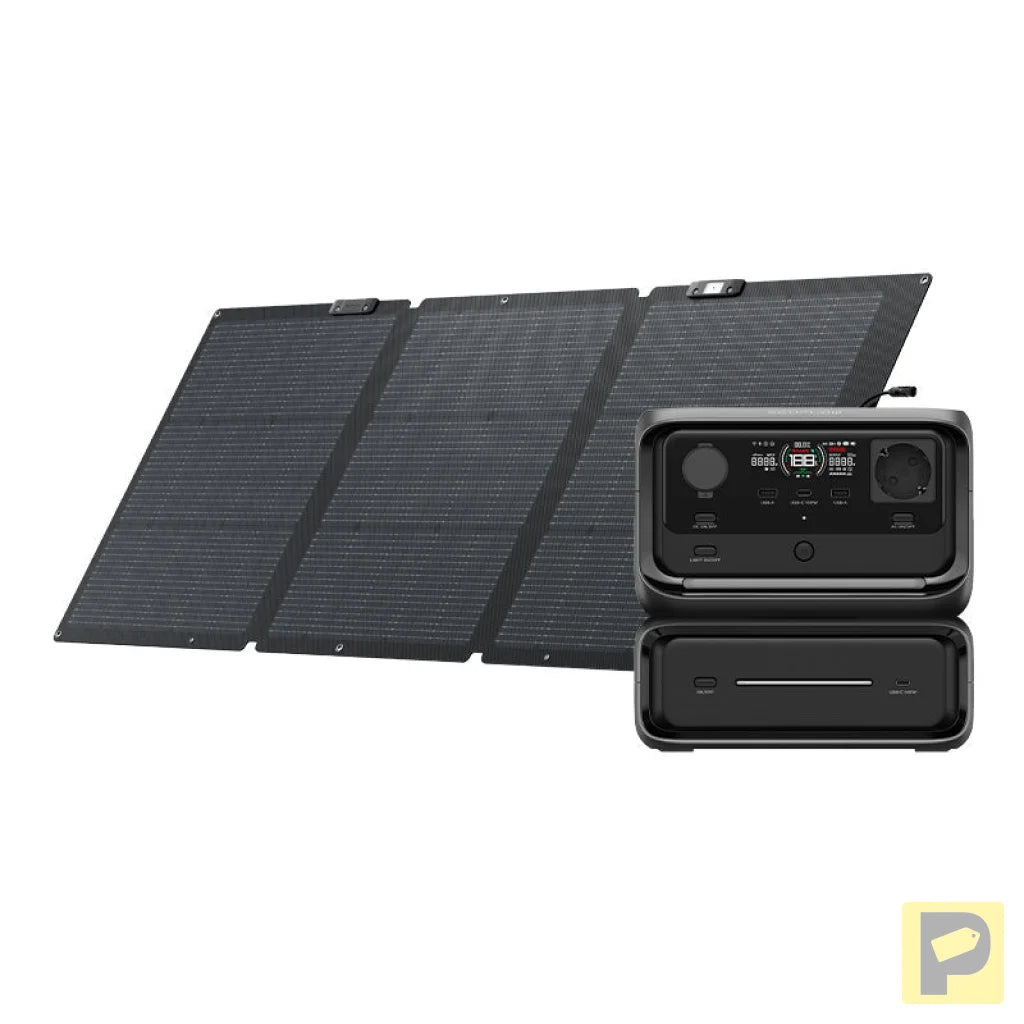 Set: EcoFlow River 3 Max power station + 160W photovoltaic panel.