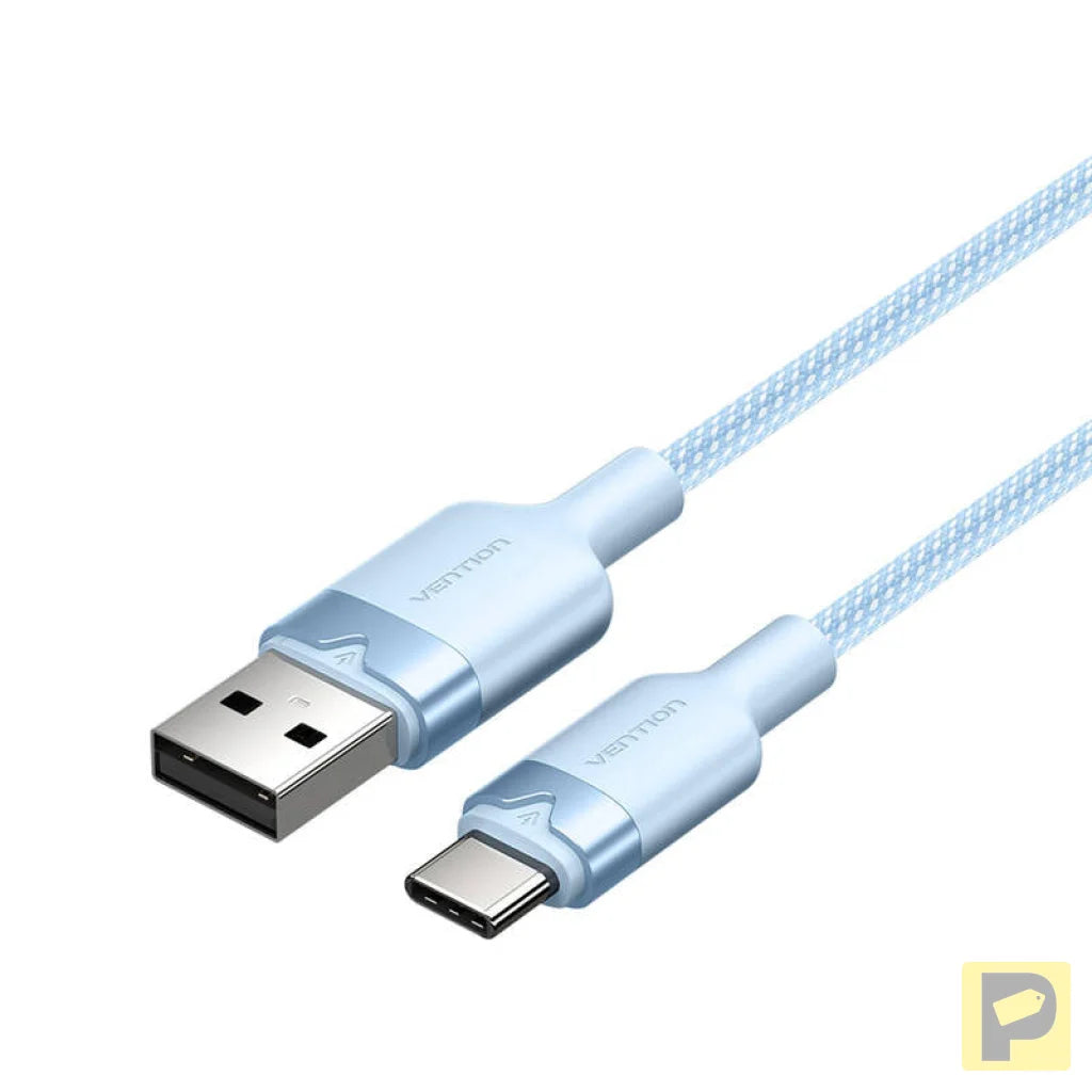USB 2.0 A to USB-C 3A cable Vention CTNLF 1M (blue)