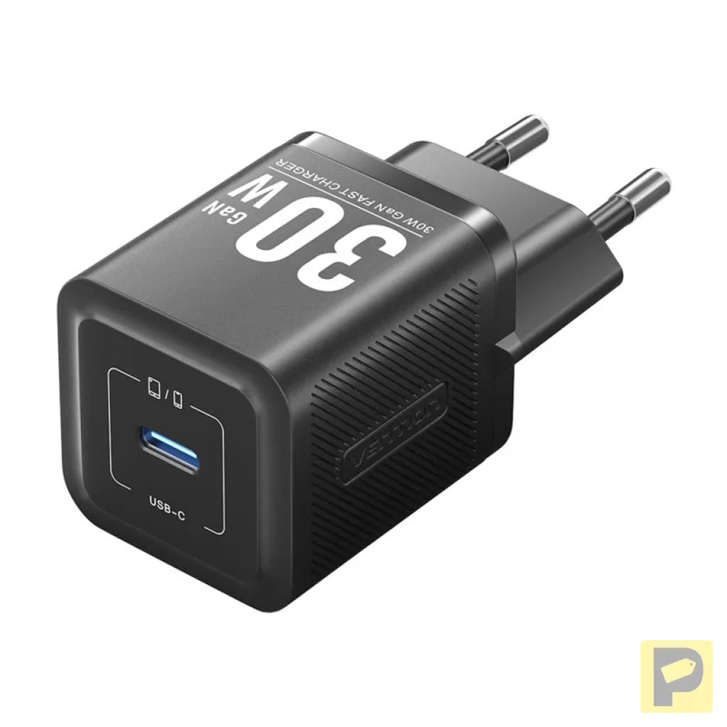 Vention FEZW0-EU USB-C GaN power charger (30W) (black)
