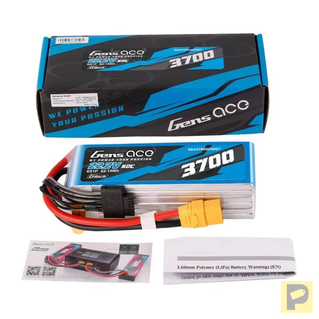 Accumulator Lipo Gens Ace G-Tech 3700mAh 22.2V 60C 6S1P XT90