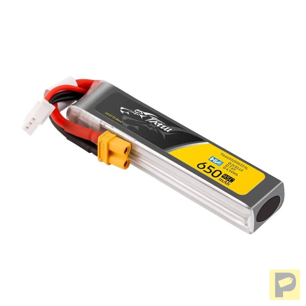 Accumulator Lipo Tattu 2s 650mAh 95C 7.6V HV z XT30 Long-Pack