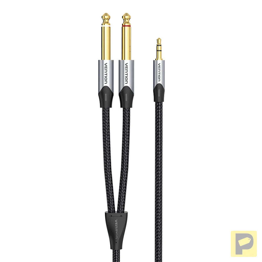 Audio cable mini jack 3.5mm to 2x jack 6.35mm male Vention BARHL 10m