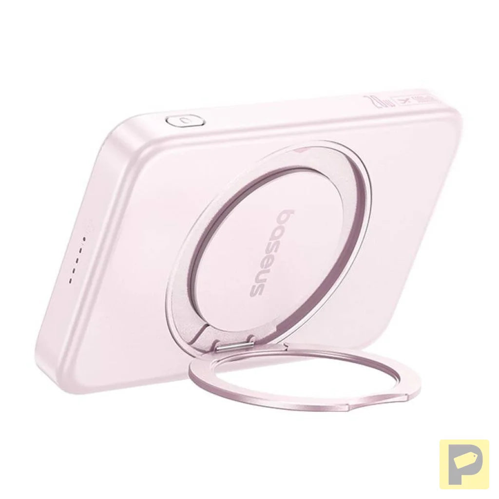 Baseus powerbank with stand PicoGo Qi2 5000mAh 20W (pink)