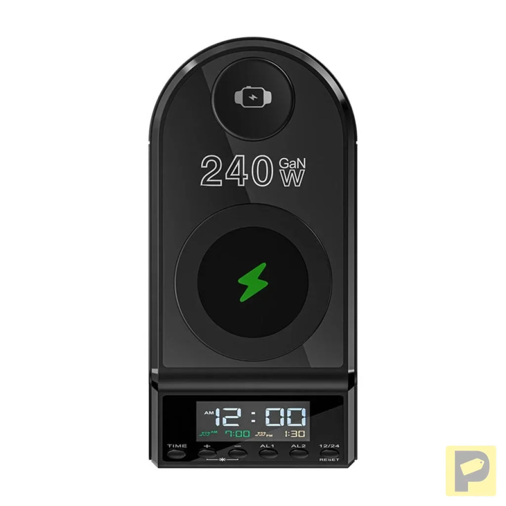 Blitzwolf BW-FW10 alarm clock with charger 2xUSB-A, 4xUSB-C, 240W