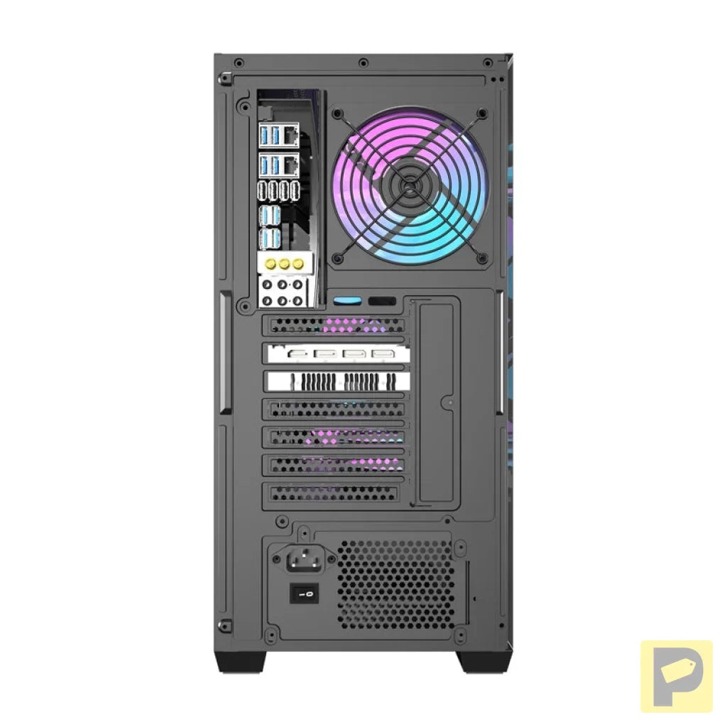 Darkflash DS900WS computer case (black) + 4 fans