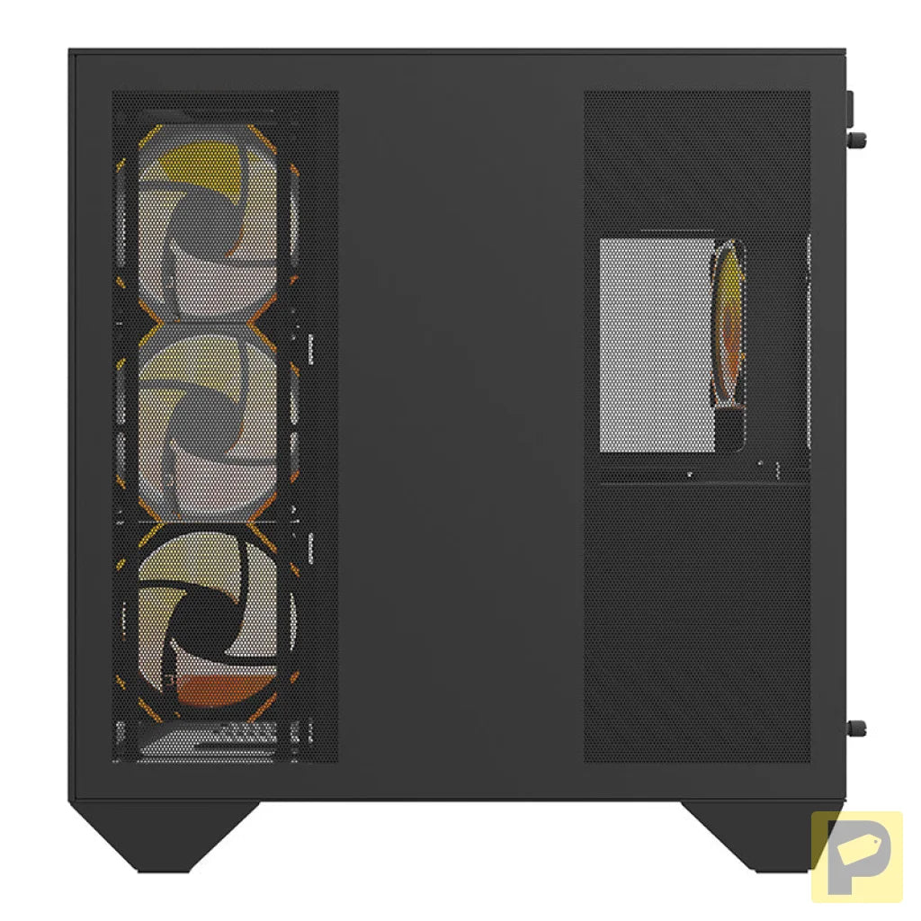Darkflash DY470 computer case (black) + 4 fans + GPU bracket