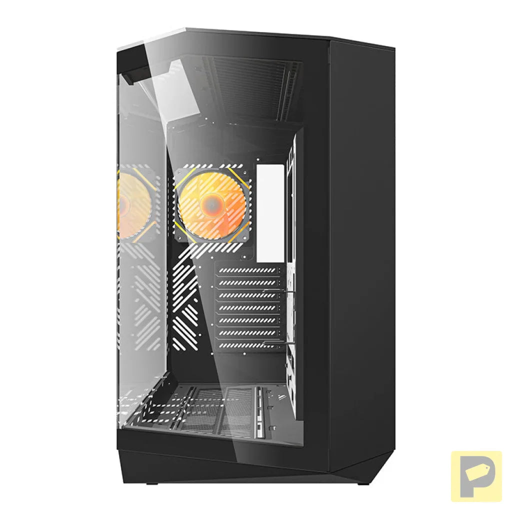 Darkflash DY470 computer case (black) + 4 fans + GPU bracket