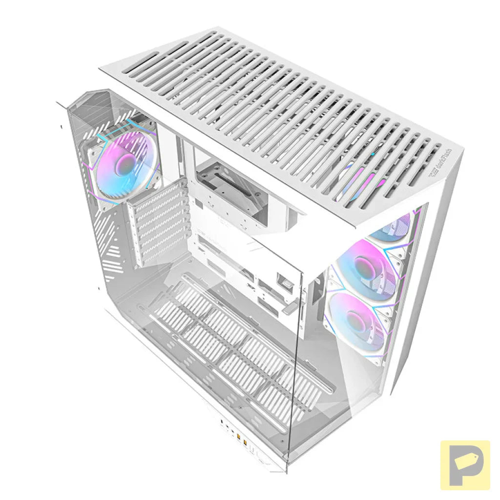 Darkflash DY470 computer case (white) + 4 fans + GPU bracket