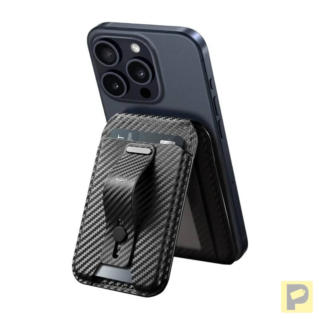 ESR magnetic wallet with stand function (carbon fiber)