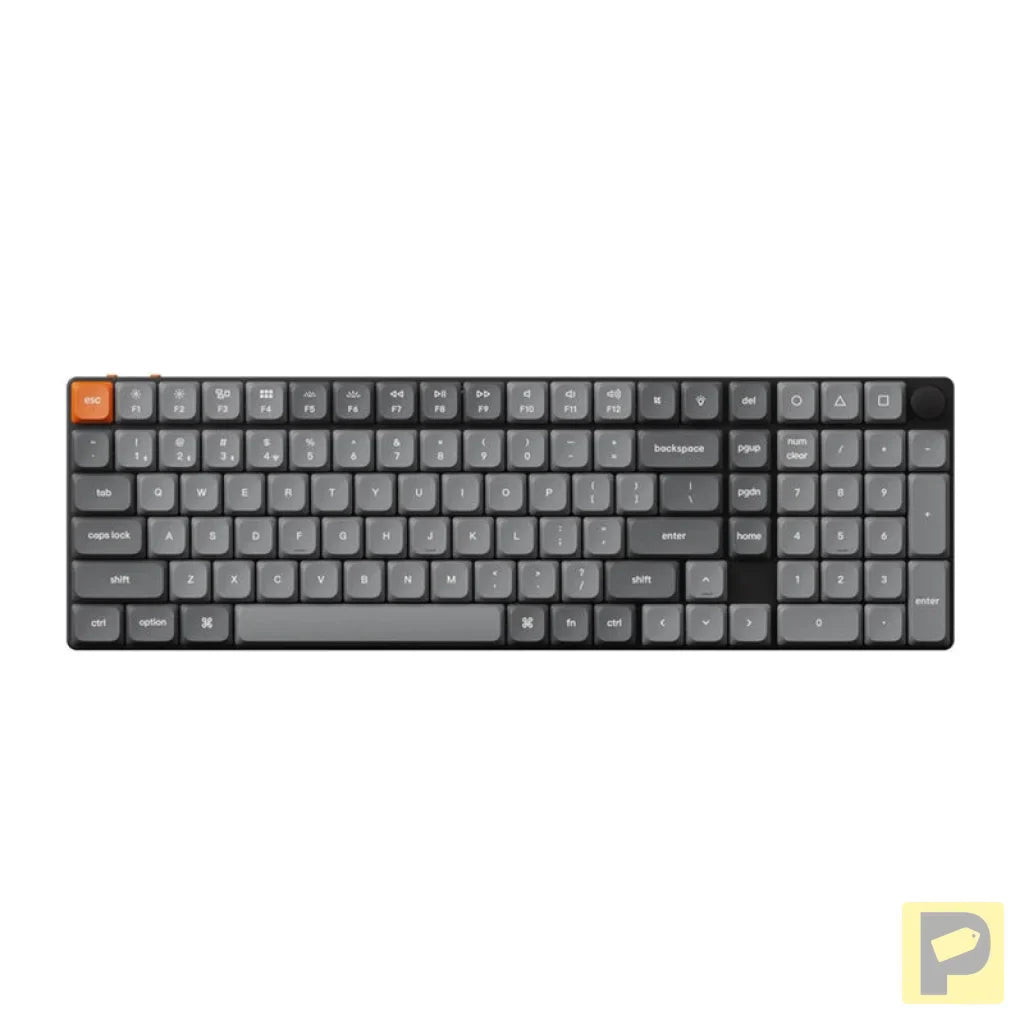 Keychron K17 Max RGB Brown Switch Wireless Low Profile Keyboard (Black) [K17M-H3].