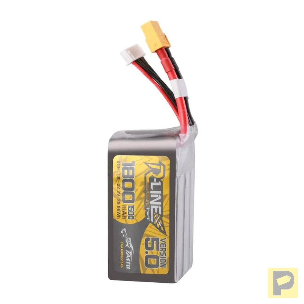 Lipo Tattu R-Line Version 5.0 1800mAh 22.2V 150C 6S battery with XT60 connector