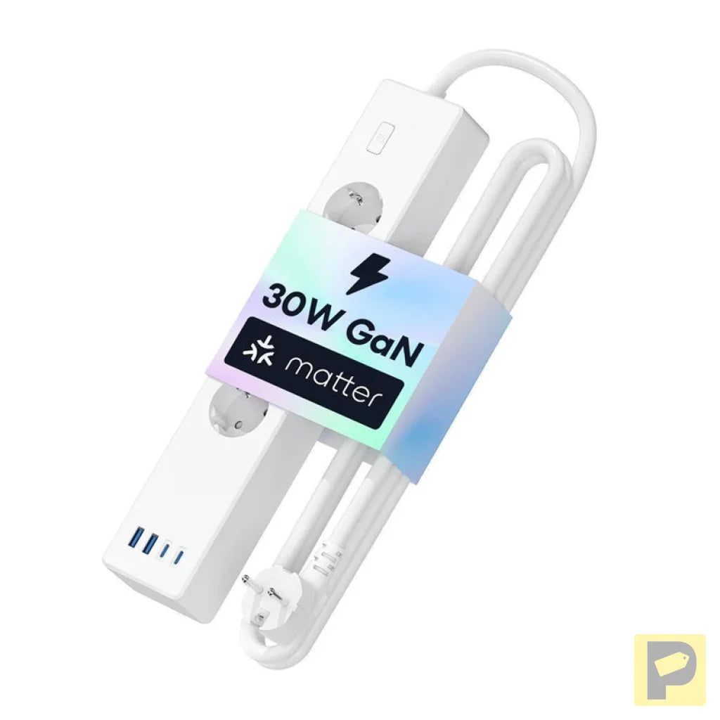 Meross MSP844(EU) smart fast charging power strip, 4 outlets + 2x USB-A + 2x USB-C (Matter)