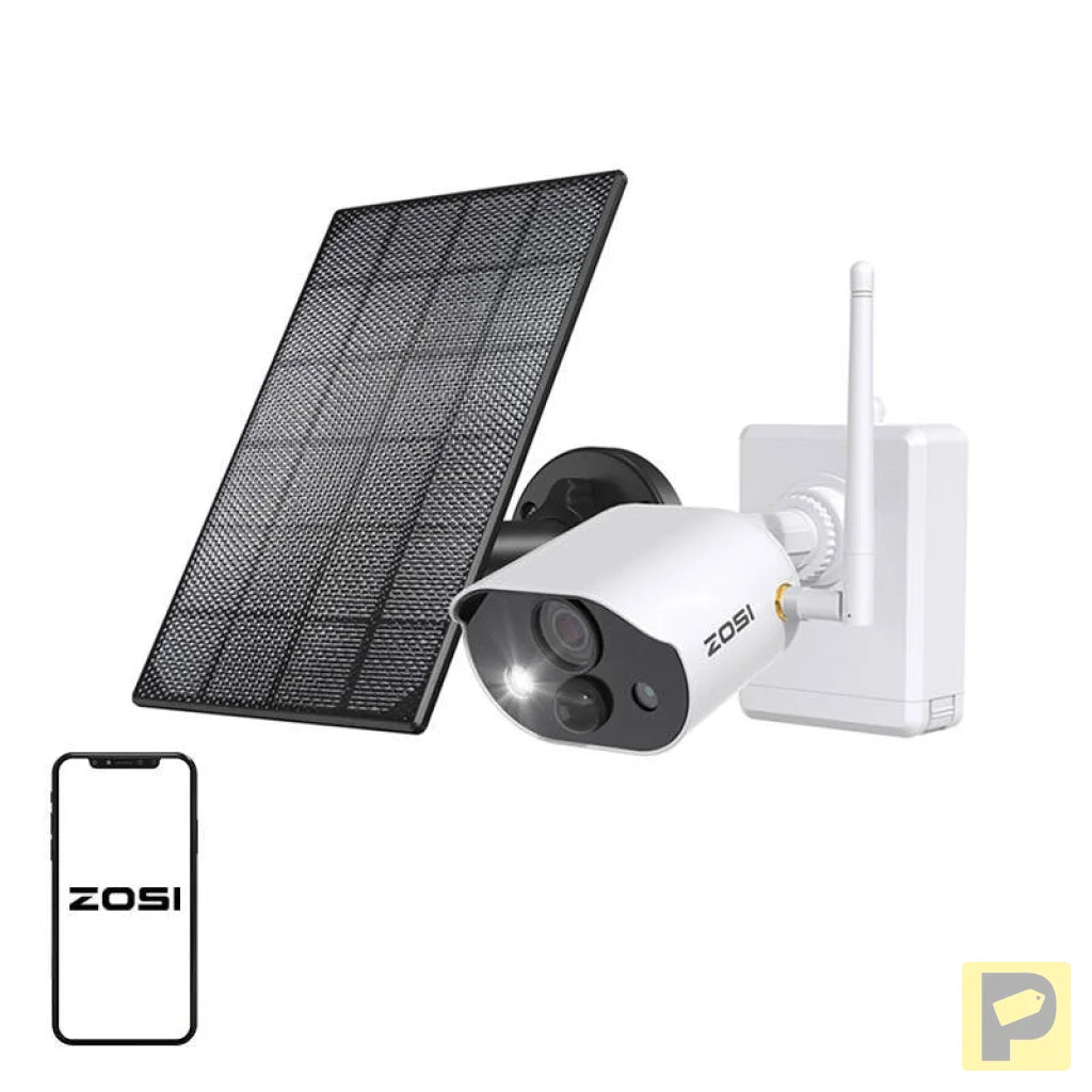 Outdoor IP camera with solar panel ZOSI C306Pro WiFi 3MP IP66