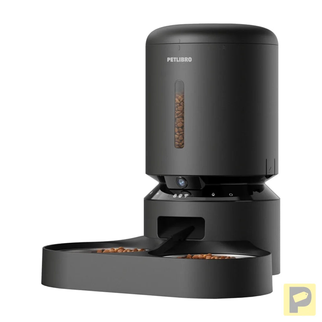 Petlibro Granary camera food dispenser with double bowl, 5L (black)