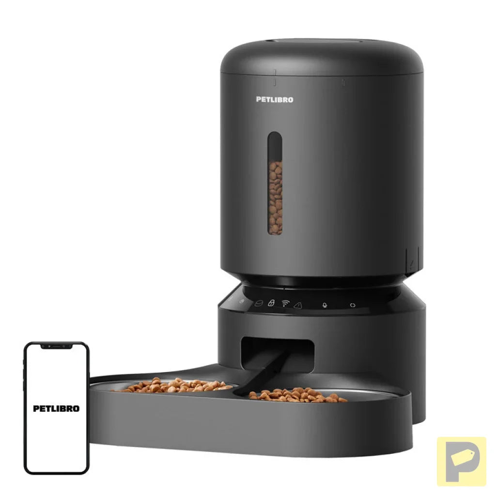 Petlibro Granary food dispenser with double bowl, Wifi, 5L(black)