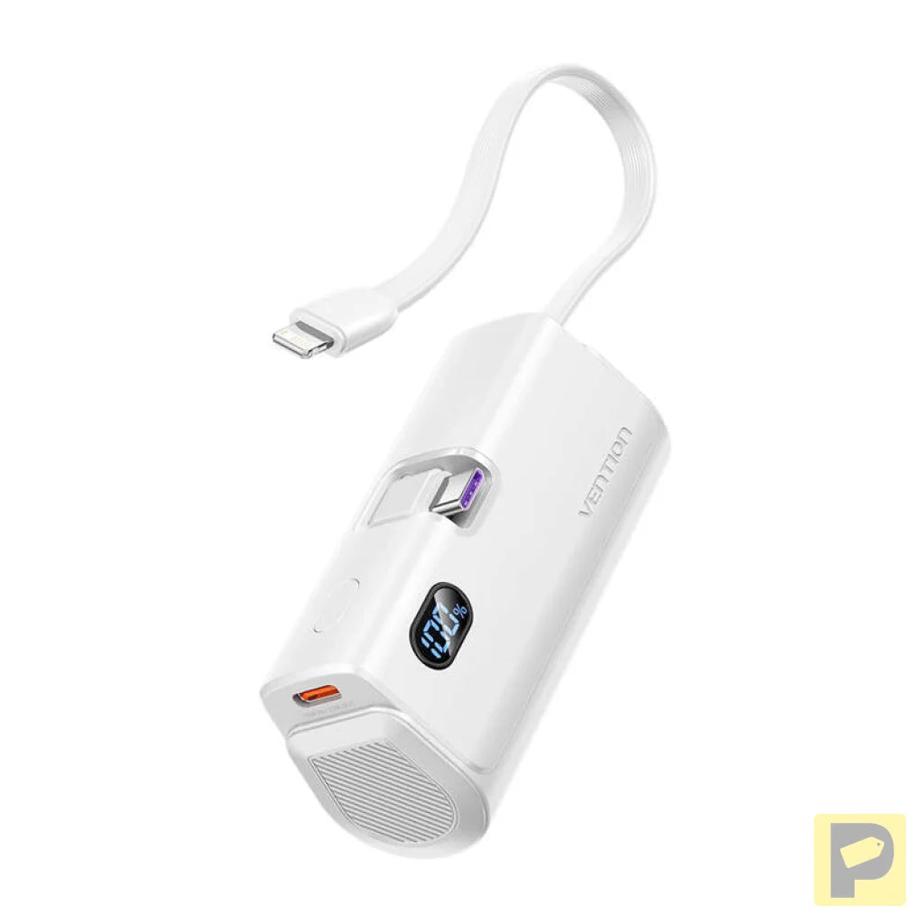 Powerbank Vention LED display 4800mAh 22.5W FHQW0 (white)
