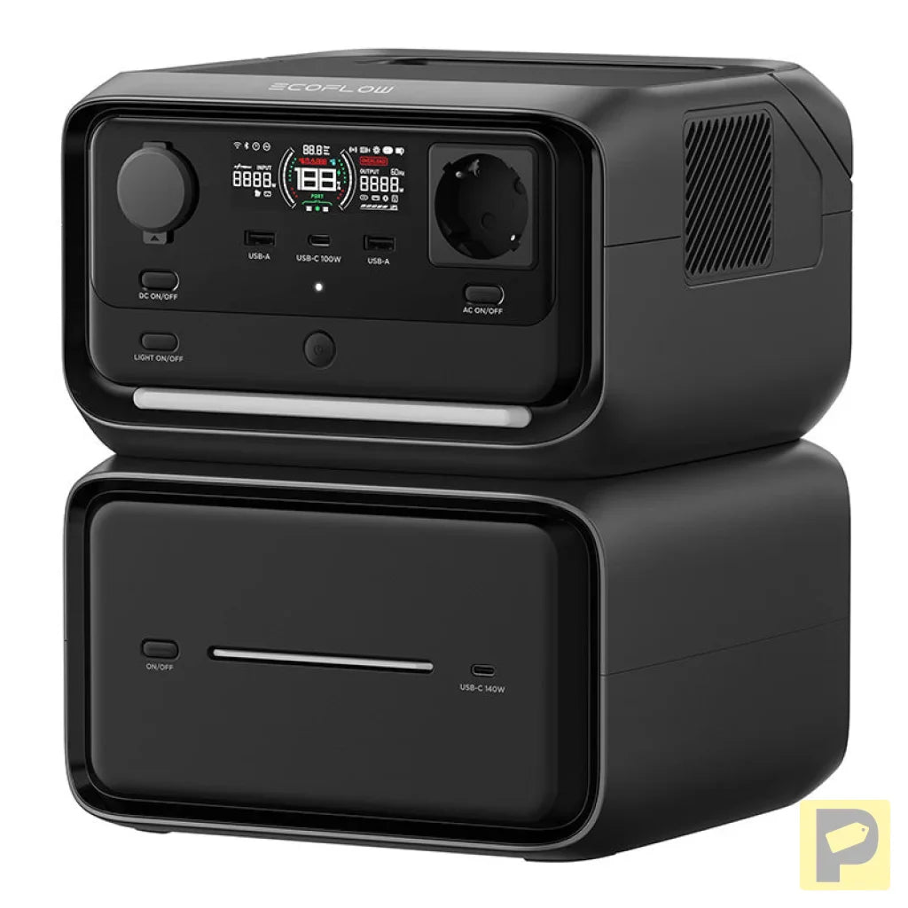 Set: EcoFlow River 3 Max Plus power station 160W photovoltaic panel.