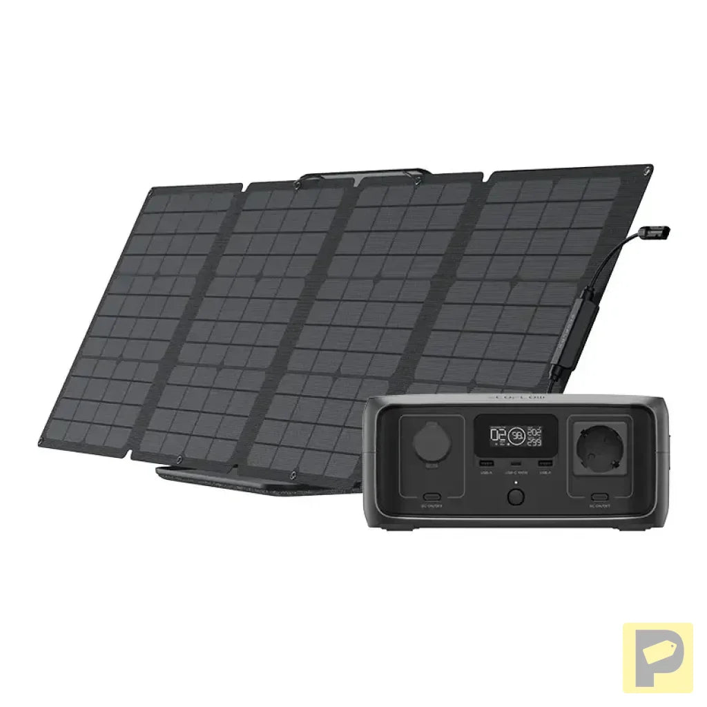 Set: EcoFlow River 3 power station + 110W photovoltaic panel.