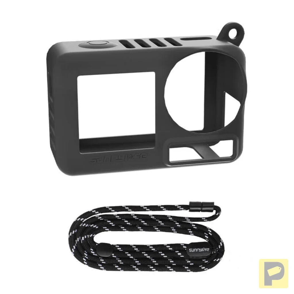 Sunnylife OA5-BHT885-D silicone case with strap for ACTION 5 PRO (black)