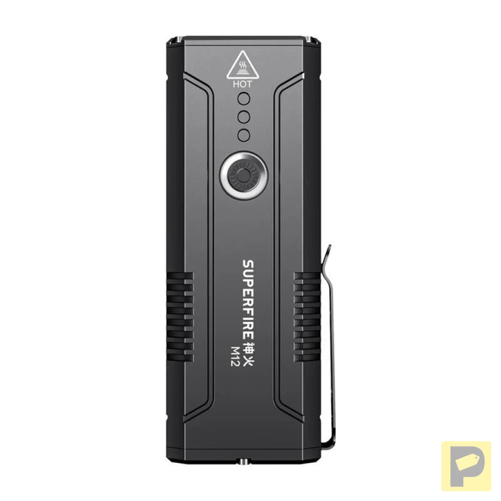 Superfire M12 flashlight - 8000lm, 6 modes, waterproof