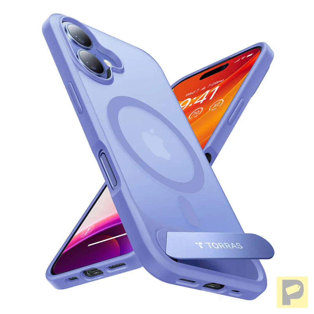 Torras Pstand Series Case for iPhone 16 (Blue)