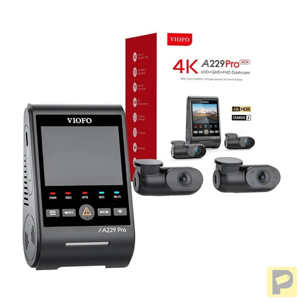 VIOFO A229 PRO 3CH 4K + 2K + 1080P WiFi, GPS