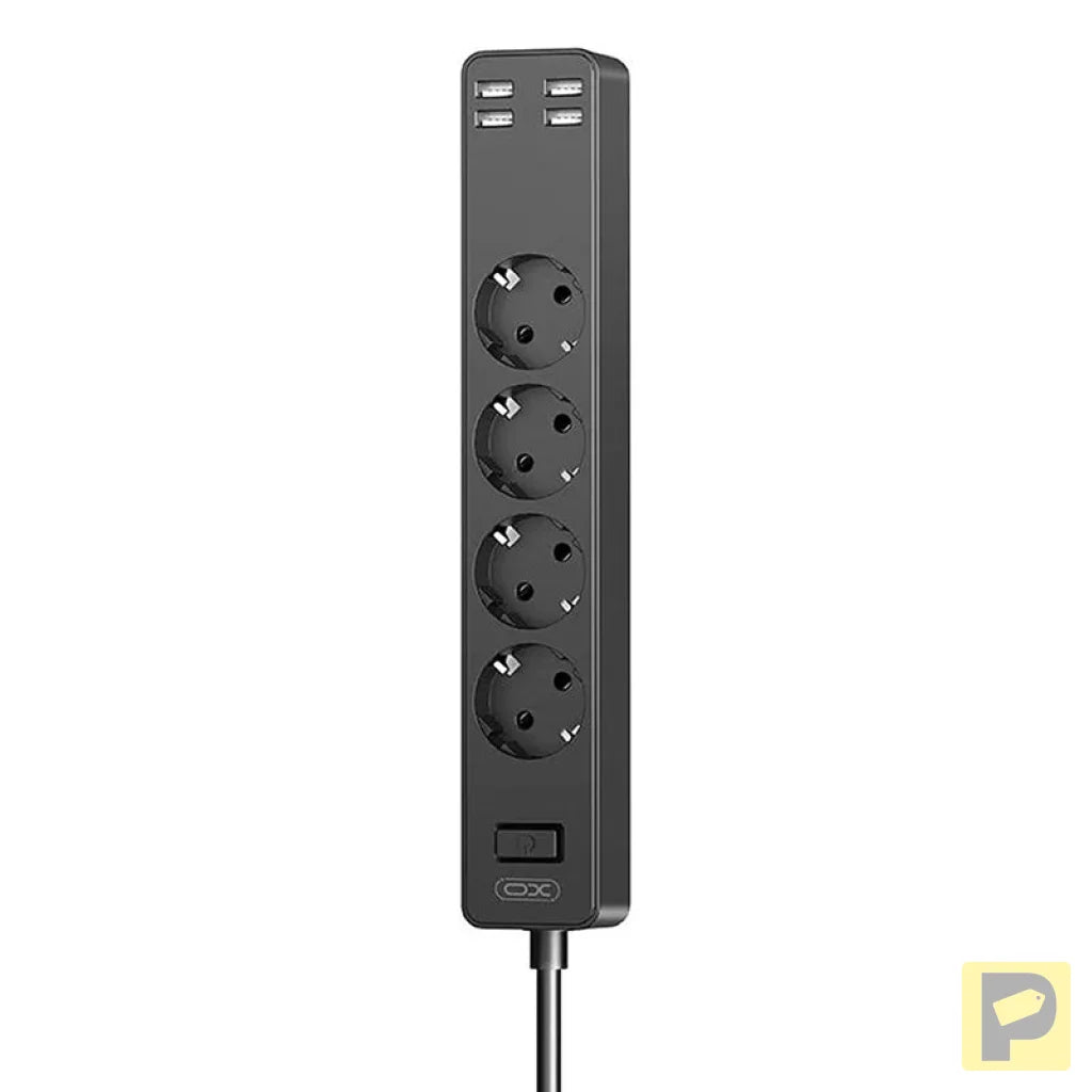 XO WL10 4USB 1.8m power strip (black)